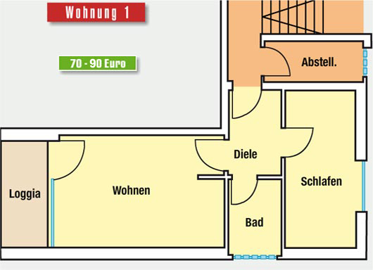 Grundriss Theodor-Storm-Straße Wohnung 1