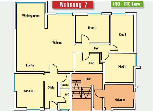 Grundriss Theodor-Storm-Straße Wohnung 7